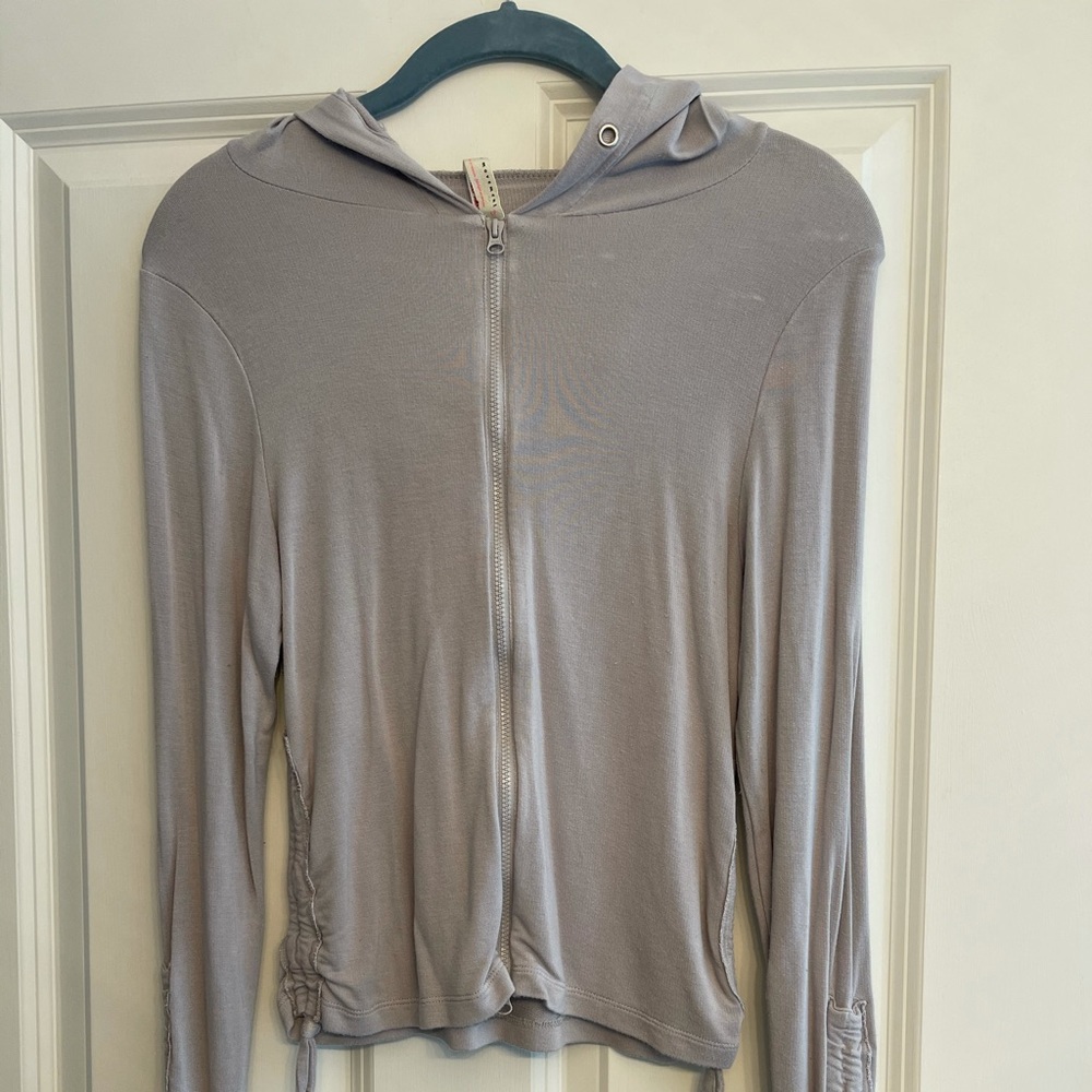 Free People light zip up hoodie.  Size small